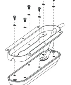 LOWRANCE Sabot De Sonde^Sabot de montage flush à visser sur carène pour sonde TA Structure Scan 3D
