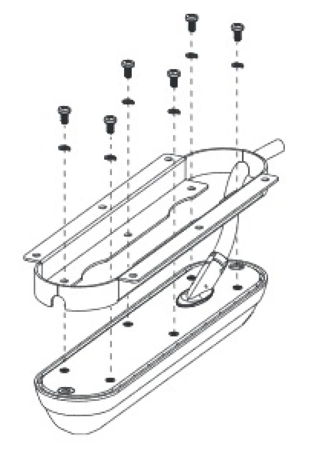 LOWRANCE Sabot De Sonde^Sabot de montage flush à visser sur carène pour sonde TA Structure Scan 3D