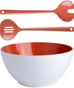 MARINE BUSINESS Vaisselle^Saladier + Couverts - Collection Summer Corail - 1 Pièce