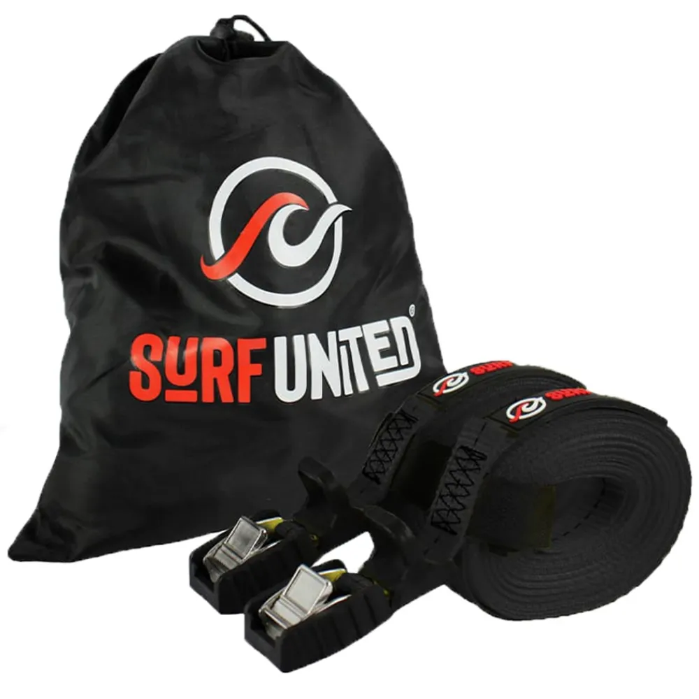 SURF UNITED Transport Et Stockage Canoë-Kayak^Sangle d'arrimage par 2 Noir 4M X 25MM
