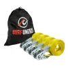 SURF UNITED Transport Et Stockage Canoë-Kayak^Sangles à cliquet par 4 Jaune 5M X 25MM
