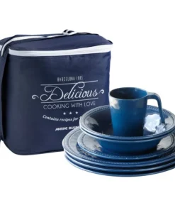 MARINE BUSINESS Vaisselle^Set vaisselle - Collection Harmony Blue - 24 Pièces