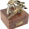 DéCOMARINE Laiton^Sextant 20 cm dans son vieux coffret