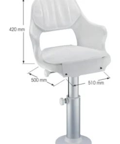 PLASTIMO Console, Siège Et Banc|Siège Bateau^Siege Bateau complet Captain fixe sur pivot