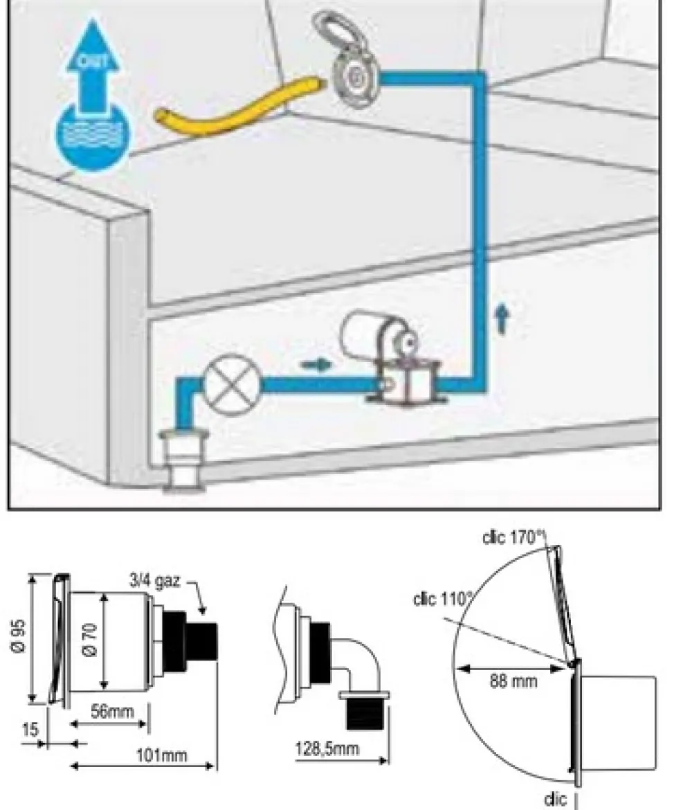 NUOVA RADE Robinetterie Extérieure, Lavage^Sortie d'eau boitier simple