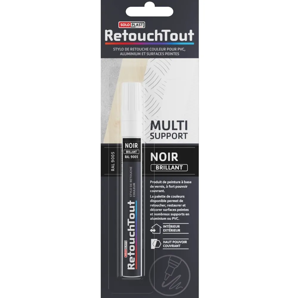 YACHTCARE Peinture Bateau^Stylo de retouche Retouchtout Noir Brillant RAL9005