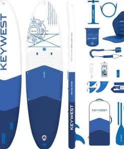 KEY WEST Sup Paddle Gonflable Classic Air 11.0 Saphir Full Pack| Paddle Gonflable