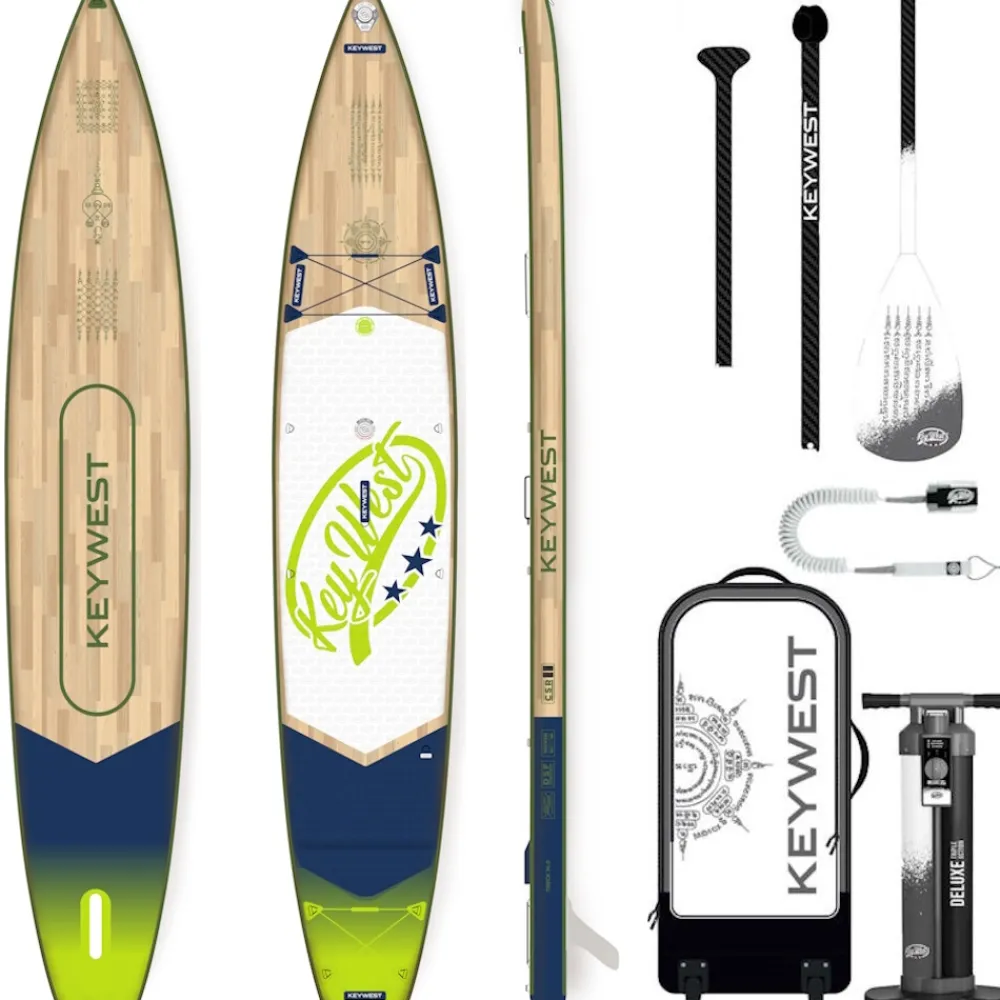 KEY WEST Sup Paddle Gonflable Deluxe Trek 14.0 EXPOSITION PLANCHE NUE GRADE A
