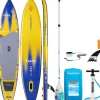 AQUATONE Sup Paddle Gonflable Touring Flame Fusion 3.0 12.6| Paddle Gonflable