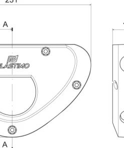 PLASTIMO Support moteur hors-bord gris