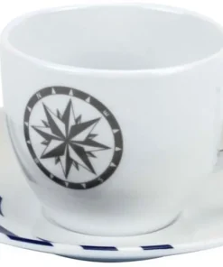 COULEURMER Vaisselle^Tasse et sous-tasse à café Marina X6