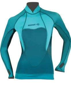 BEUCHAT Lycra & Rash Guard|Top Néoprène^Top Néoprène  Atoll - Femme - Bleu Atoll