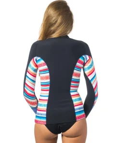 RIP CURL Top néoprène manches longues G-Bomb 1mm - Noir sub - 2018