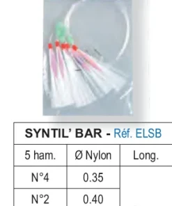 FLASHMER Leurres|Leurres Carnassier^Train de plumes Ecoline Syntil Bar 5 Hameçons