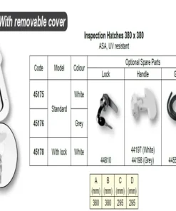 NUOVA RADE Trappe, Nable Et Boite^Trappe d'accès 380x380 mm