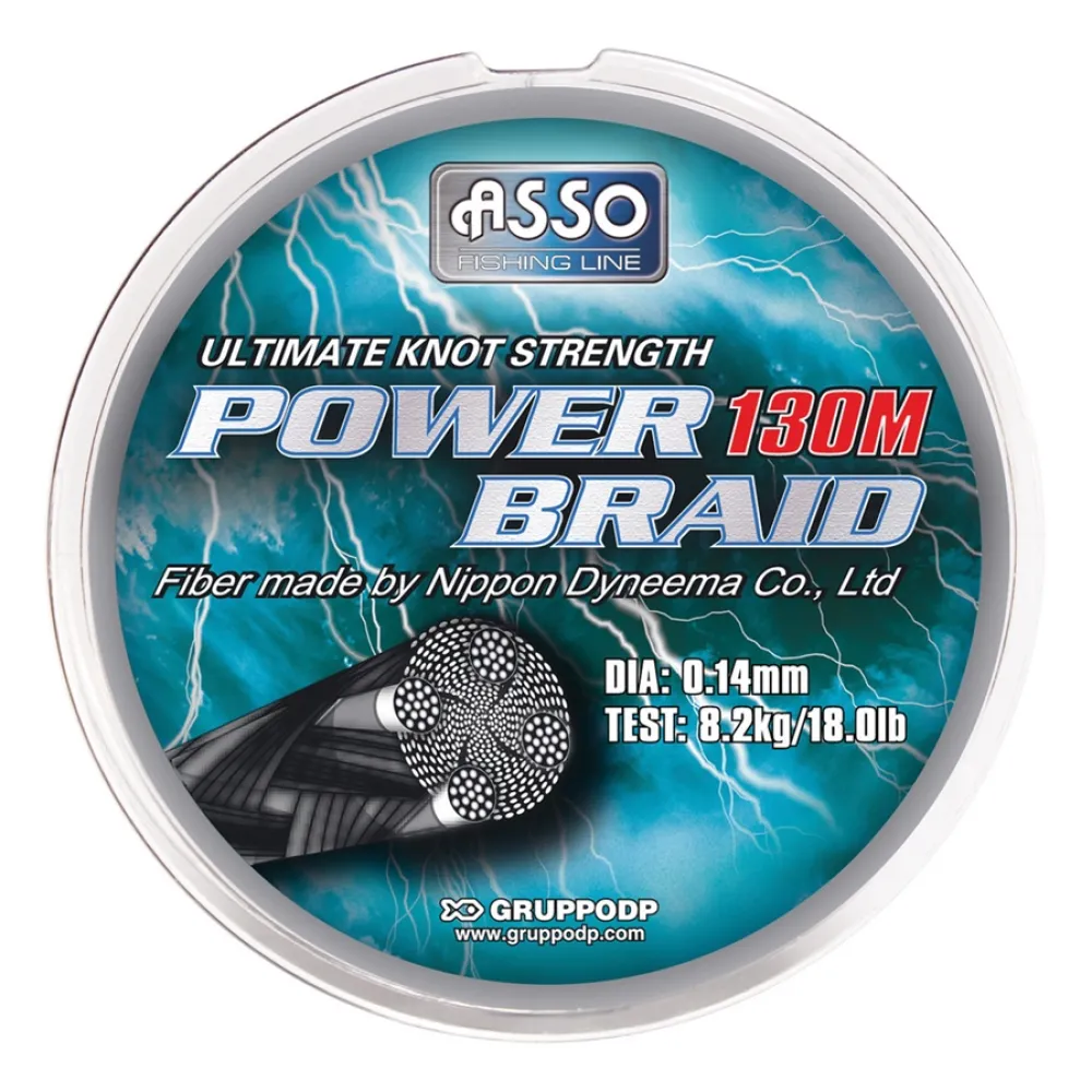 ASSO Tresse Power Braid Noire 130 m| Nylons / Tresses Carnassier