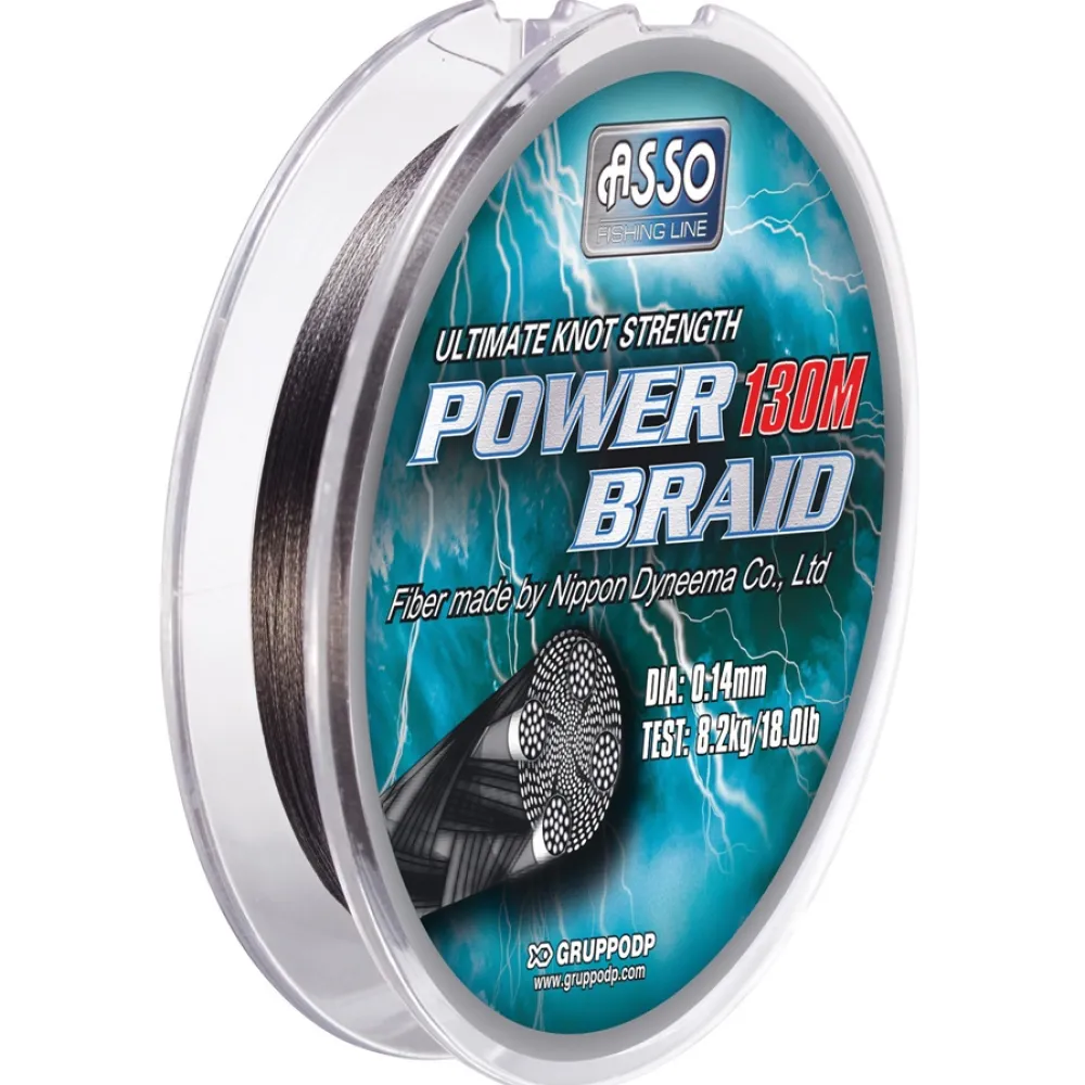 ASSO Tresse Power Braid Noire 130 m| Nylons / Tresses Carnassier