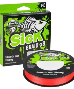 BERKLEY Tresse Pêche|Nylons / Tresses^Tresse Sick Braid X8 Rouge 300 m