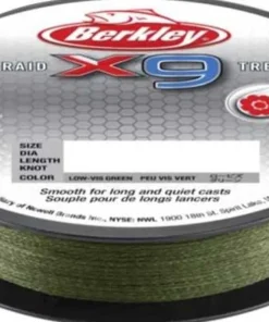 BERKLEY Fils De Pêche|Tresse Pêche^Tresse X9 Braid low Vis Green 150 m