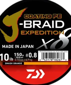 DAIWA Tresse J-Braid Expedition X 8 Smash Orange - 150 M