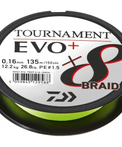 DAIWA Tresse Tournament 8 Braid Evo+ Verte 135 m
