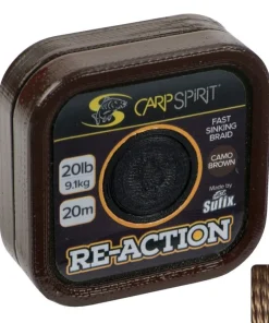 CARPSPIRIT Bas De Ligne Carpe Et Hameçons Carpe|Accessoires De Montage Surfcasting^Tresse de Montage Re-Action Braid 20 m Camo Brown