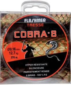 FLASHMER Nylons & Tresses Carpe|Nylons / Tresses Carnassier^Tresse Cobra 8 Grise 270 m