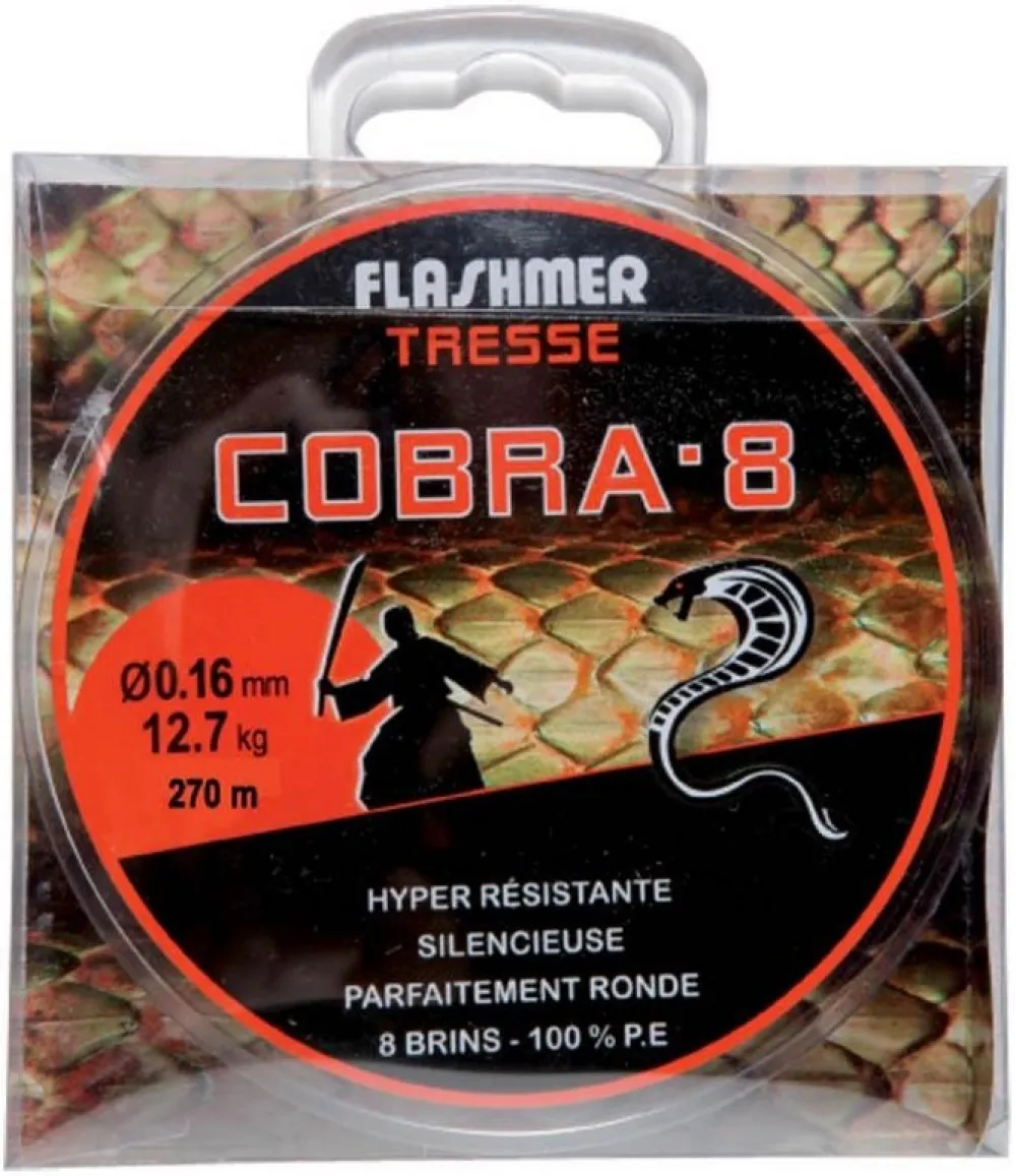 FLASHMER Nylons & Tresses Carpe|Nylons / Tresses Carnassier^Tresse Cobra 8 Grise 270 m