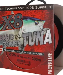 POWERLINE Tresse Power Tuna rouge 300 m
