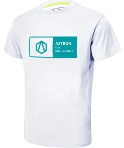 AZTRON T-shirt Logo Blanc