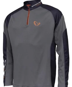 SAVAGE GEAR Vêtements|Vêtements^T-Shirt Tournament demi-zip Gris