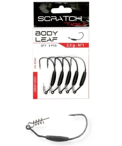 SCRATCH TACKLE Hameçons|Têtes Plombées^Tête plombée Body Leaf jig head