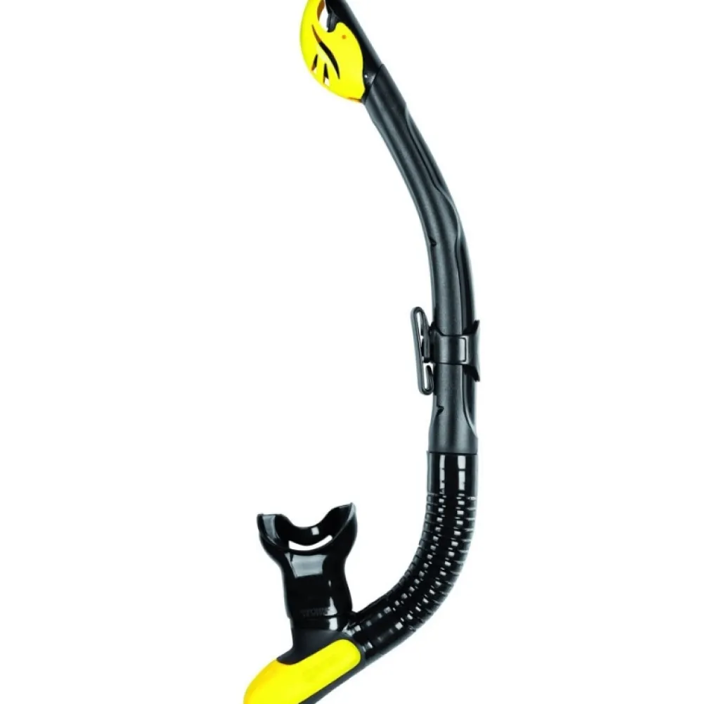 MARES Tuba Plongée Snorkeling Ergo Dry Noir/Jaune