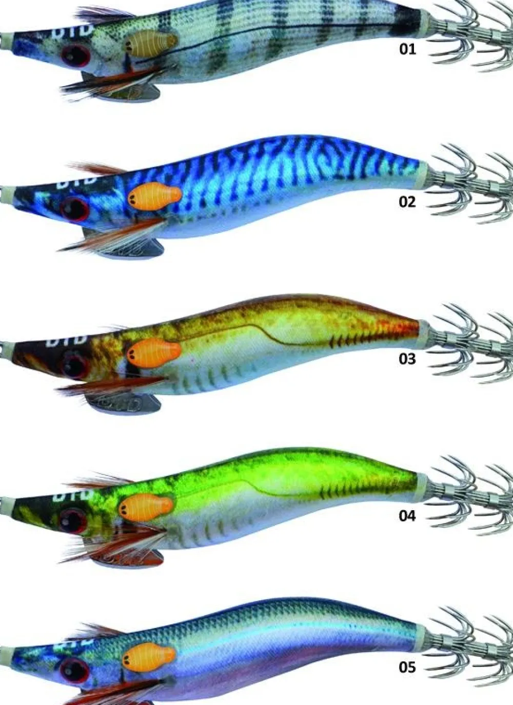 DTD Calamarette & Turlutte|Leurres^Turlutte Real Fish Oita - 7.5 cm