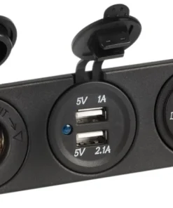 OSCULATI Accessoire Batterie|Tableau Électrique^Voltmètre/Ampèrmètre numérique - double prise USB - prise allume-cigare