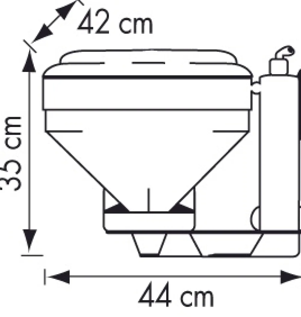 PLASTIMO Toilette Bateau^WC marin manuel baionnette ABS